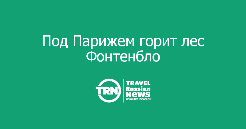 Под Парижем горит лес Фонтенбло